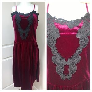 Romeo & Juliet Velvet Slip Dress